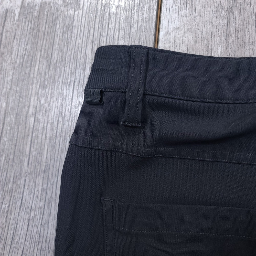 Lululemon ABC Pant Slim Men 28x32 Black Warpstreme 5-Pocket Trousers - Picture 8 of 10